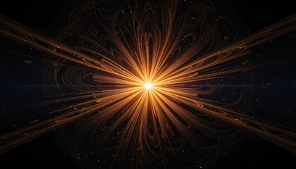 Poster - Cosmic explosion of light and energy deep space digital art stellar environment abstract viewpoint conceptual visualization for seo impact