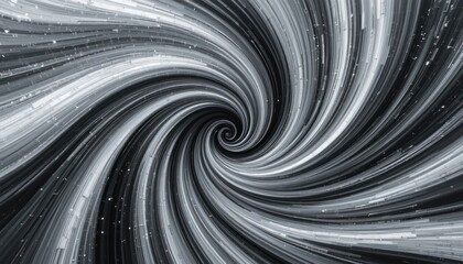Poster - Dynamic swirling pattern abstract art digital design monochrome environment close-up view visual concept for modern art