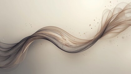 Poster - Flowing abstract wave artistry digital space visual design aesthetic contemporary creative concept