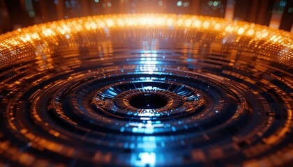 Poster - Exploration of hypothetical black hole dynamics cosmic environment 3d animation futuristic science digital viewpoint theoretical physics concepts