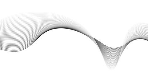 Poster - background texture and pattern image, abstract black wave lines on white background, abstract black 