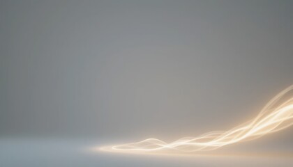 Poster - Dynamic light movement abstract space digital art minimalistic environment close-up viewpoint conceptual imagery for modern aesthetics