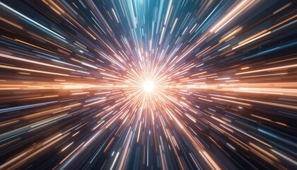 Poster - Explosive light burst action cosmic space abstract animation digital environment close-up viewpoint energy and motion concept for seo impact