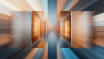 Poster - Dynamic motion blur artistry modern gallery digital artwork abstract environment artistic perspective conceptual exploration