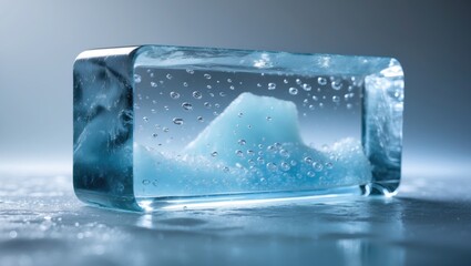 Poster - ice block with backdrop