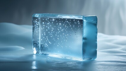 Poster - ice cube against a background