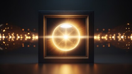 Poster - Optical lens flare effect in the background.