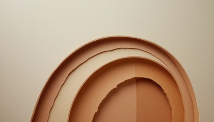 Poster - Artistic layers of paper circles studio abstract composition minimalist environment aerial view creative concept