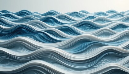Poster - Dynamic ocean waves coastal shoreline abstract art serene environment aerial view fluid motion concept