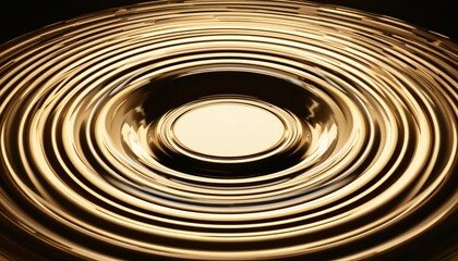 Poster - Rippling motion of golden liquid abstract art studio setup close-up view fluid dynamics concept for enhanced aesthetic appeal