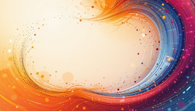 Vibrant abstract wave design digital art colorful background modern aesthetic computer generated creative expression