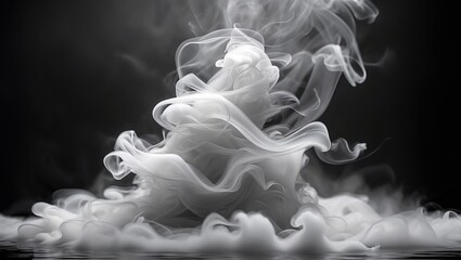 Wall Mural - Blurred white vapor on a separate background.