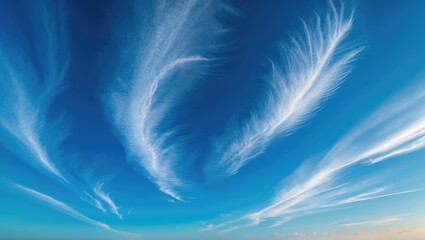 Wall Mural - Azure sky adorned with fluffy white clouds