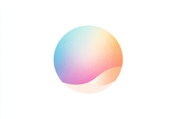 Fototapete - Colorful circle with soft gradient colors and subtle textures