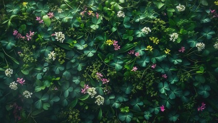 Poster - Close-up image of a green leaf bed highlighting nature's intricate textures and patterns.