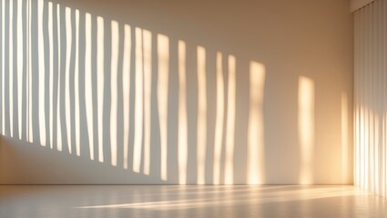 Aufkleber - Light and Shadows. Abstract illumination from window on textured walls. Background of architecture. Texture reflections seen through the window.