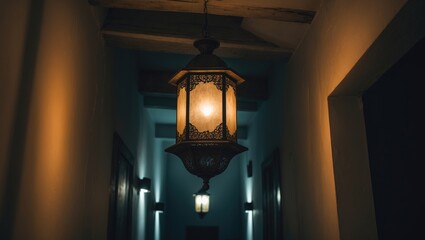 Aufkleber - Hanging Lamp with a Retro Aesthetic