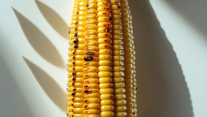Poster - Top view of sweet corn grilled and isolated on background