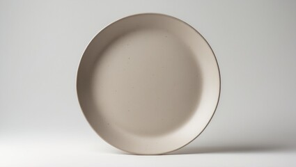 Aufkleber - Handcrafted ceramic plate on a white background, ideal for food presentation and design, with space for copy and mock-up.