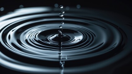 Poster - Ripple effect of water or splash on background. Abstract water formation.