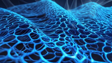 Poster - Pattern of blue mosquito netting. Design backgrounds, wallpapers, or banners. To draw attention. Alternatively, crop to fit your requirements.