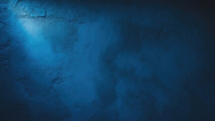 Poster - Abstract grainy wall backdrop in dark blue gradient with text area.