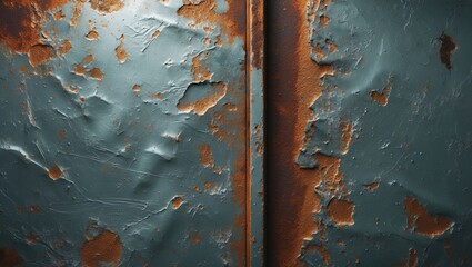 Poster - grunge-style metal plate backdrop