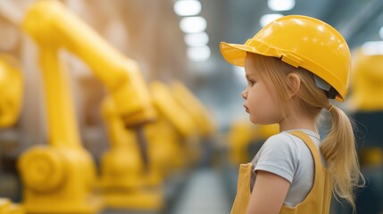 Poster - Young Child Observing Collaborative Robots in a Smart Factory Environment