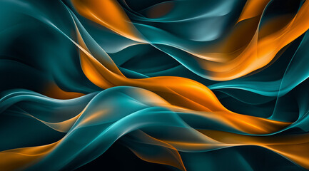 Poster - an abstract background made of smoke and transparent matter in blue tones
