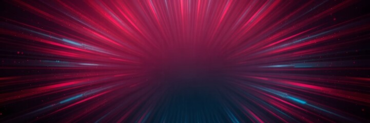 Poster - Abstract background featuring radiating pink and blue light streaks from a central point effect