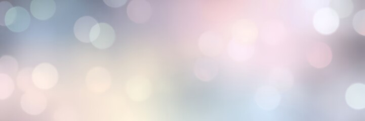 Poster - Soft pastel background with blurred bokeh lights in shades of pink blue and cream colors mix nicely