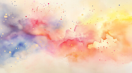 Poster - abstract foggy multi-colored background made of smoke and particles with watercolor effect