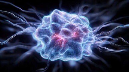 Aufkleber - Exploring quantum energy dynamics laboratory scientific visualization dark environment macro view physics and technology insights
