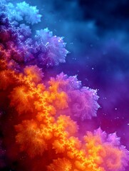 Wall Mural - a colorful abstract background with a nebula in the background