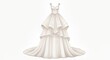 © SRI - Elegant white wedding dress design illustration