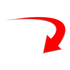 Wall Mural - red arrow icon