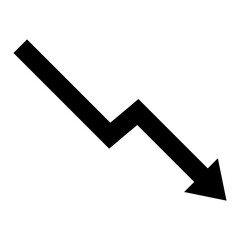 Wall Mural - arrow down zigzag