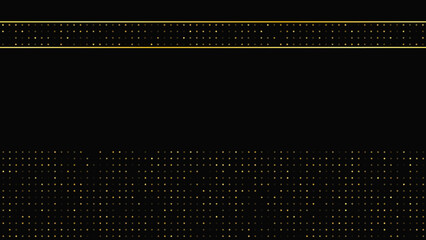 Poster - Dark background with golden lines and glittering dots