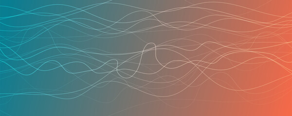 Poster - Abstract gradient background with wave beams