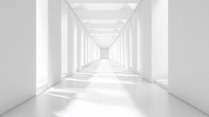 Poster - wide white background 3d illustration illustration