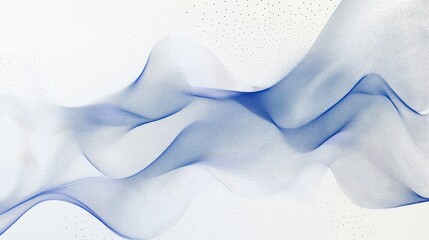 Poster - A white background with dots and lines depicting a blue network. An abstract network technology background with lines and dots. Ai background. Modern abstract concept. illustration