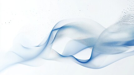Poster - A white background with dots and lines depicting a blue network. An abstract network technology background with lines and dots. Ai background. Modern abstract concept. illustration