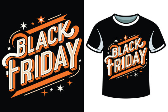 Black Friday Sale Typography Art Vector T-shirt Design