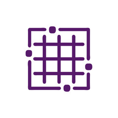 Poster - Geometric Grid Symbol: This minimalist and clean graphic features a square grid, perfect for modern design concepts, and symbolizes structure and order.