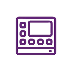 Poster - Digital Interface Icon: A simplistic yet elegant digital interface icon, rendered in a vibrant hue, suggests technological innovation and modern design.