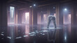 © MF - Ephemeral Pants: Mystical Abandonment in Liminal Space, Light and Reflection. Digital Art, Urban Exploration, Surreal, Conceptual, Clothing, Empty, Modern.