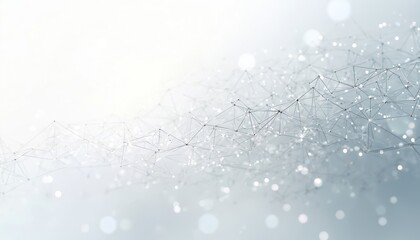 Leinwandbilder - Abstract future network structure. Data tech concept with connection points. Digital lines form web structure with light bokeh effect. Suitable for innovation, technology, communication, internet.