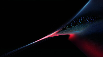 Aufkleber - Abstract light trail streaking across space with digital grid effect