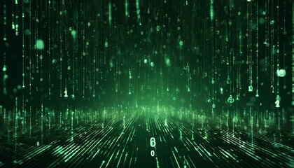 abstract digital binary code, computer matrix data falling numbers concept background, graphic resource