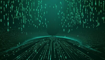 abstract digital binary code, computer matrix data falling numbers concept background, graphic resource
